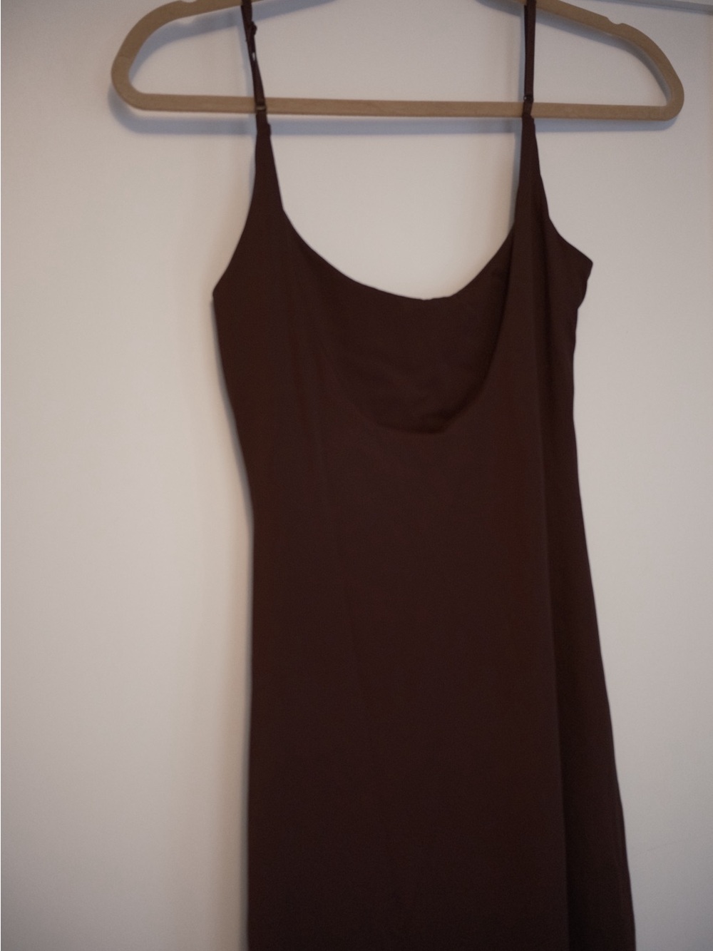 Zara Brown Slip Maxi Dress with Spaghetti Straps - Picture 3 of 3